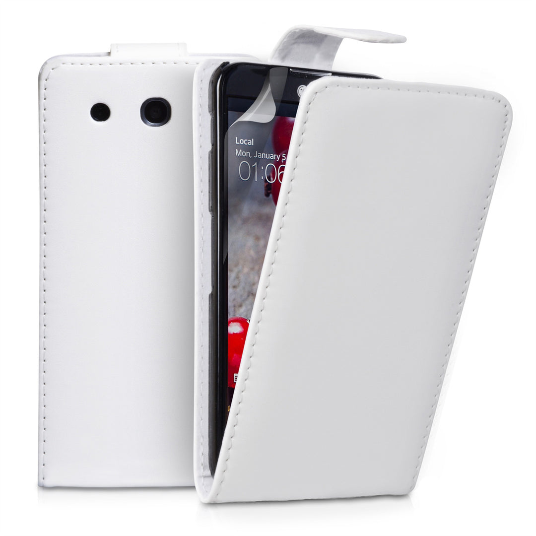 YouSave Accessories LG G Pro Leather Effect Flip Case - White