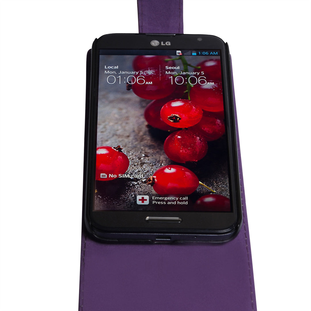 YouSave Accessories LG G Pro Leather Effect Flip Case - Purple