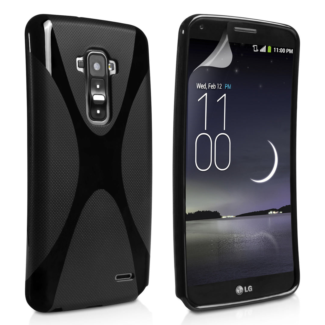 YouSave Accessories LG G Flex Silicone Gel X-Line Case - Black