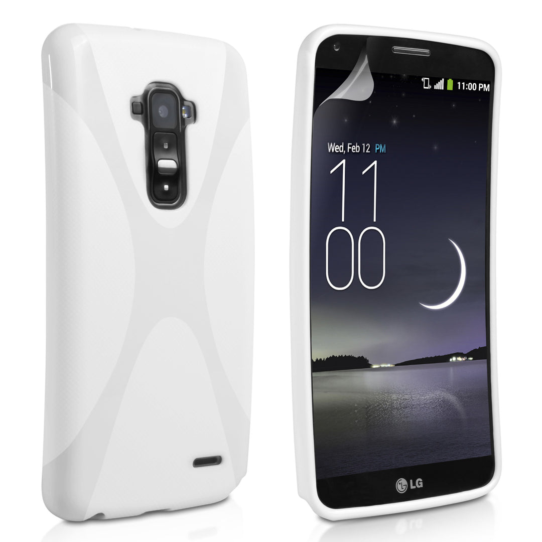 YouSave Accessories LG G Flex Silicone Gel X-Line Case - White