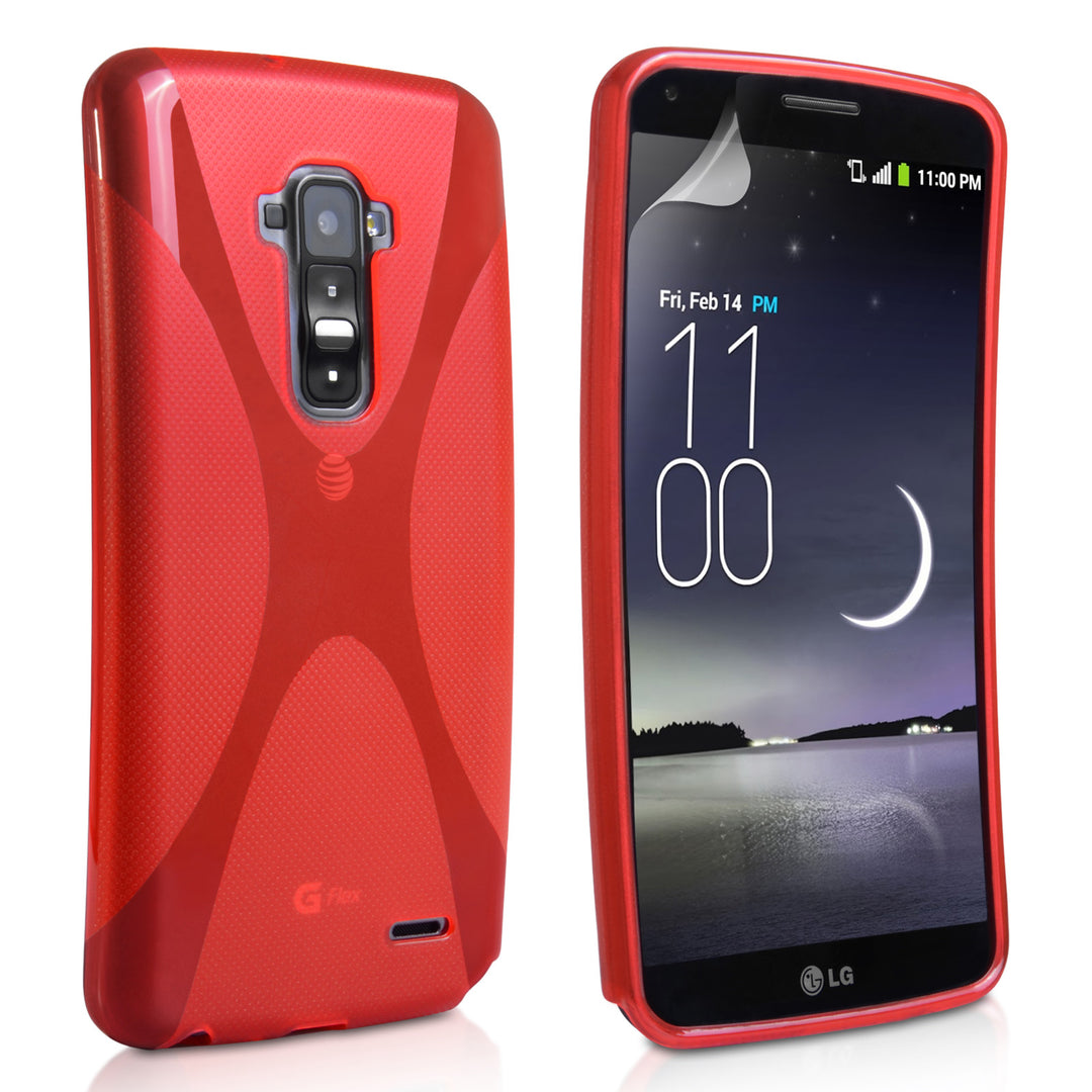 YouSave Accessories LG G Flex Silicone Gel X-Line Case - Red