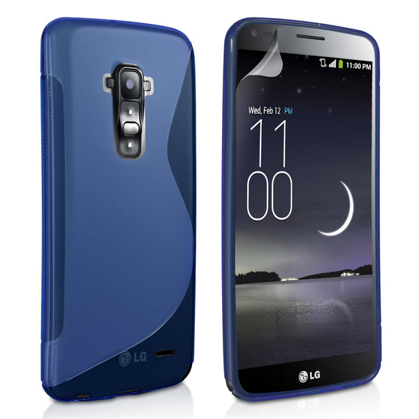 Caseflex LG G Flex Silicone Gel S-Line Case - Blue