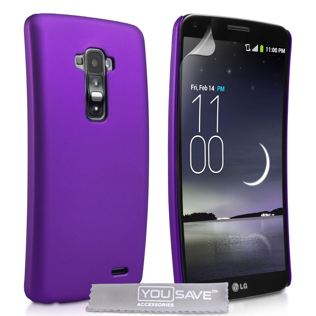 YouSave Accessories LG G Flex Hard Hybrid Case - Purple