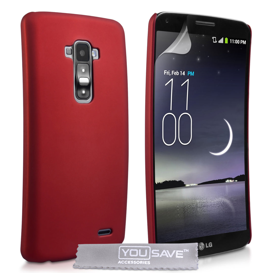 YouSave Accessories LG G Flex Hard Hybrid Case - Red
