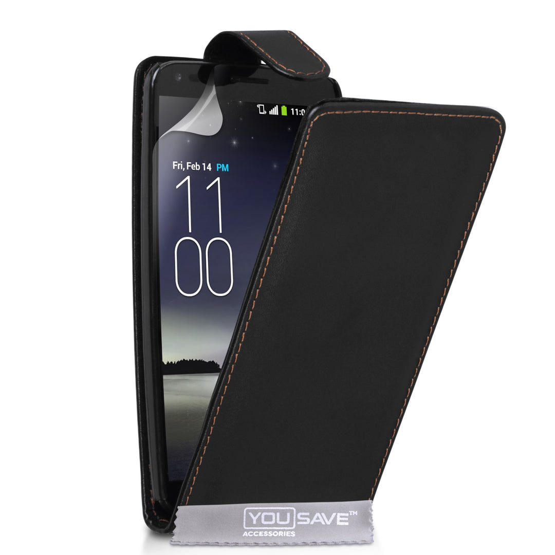 YouSave Accessories LG G Flex Leather-Effect Flip Case - Black