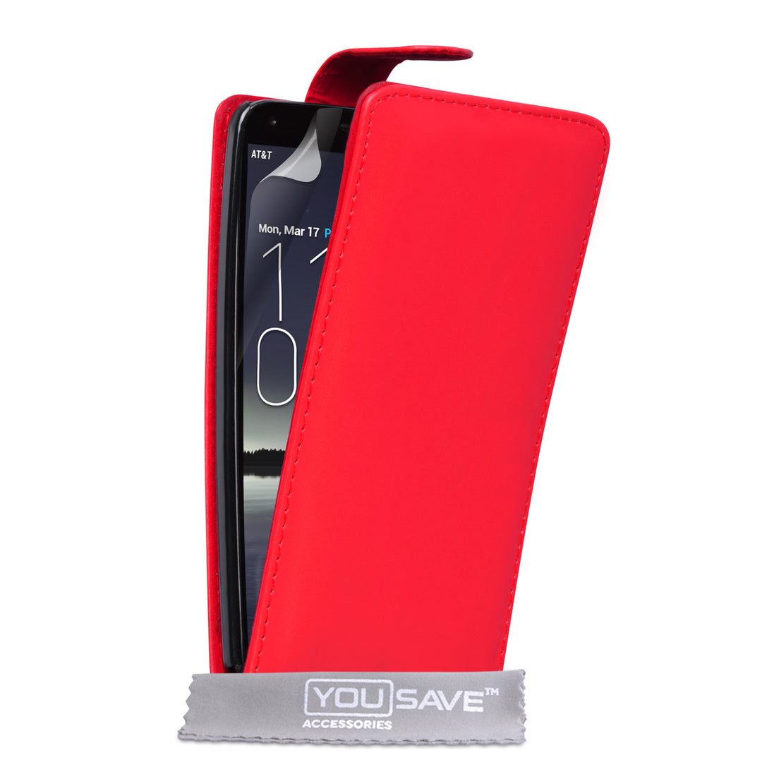 YouSave Accessories LG G Flex Leather-Effect Flip Case - Red