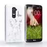 Yousave Accessories LG G2 Mini Floral Butterfly Hard Case - White-Silver