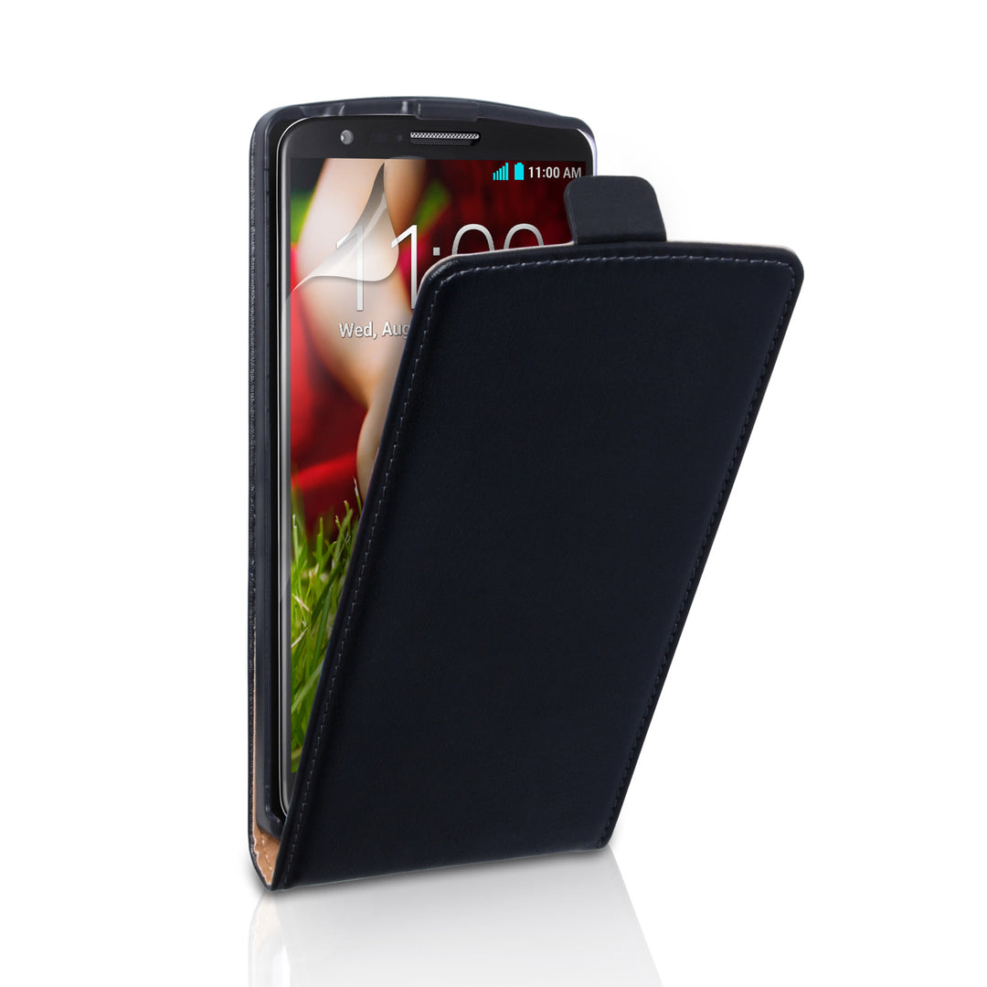 Caseflex LG G2 Mini Real Leather Flip Case - Black
