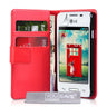Yousave Accessories LG L40 Leather-Effect Wallet Case - Red