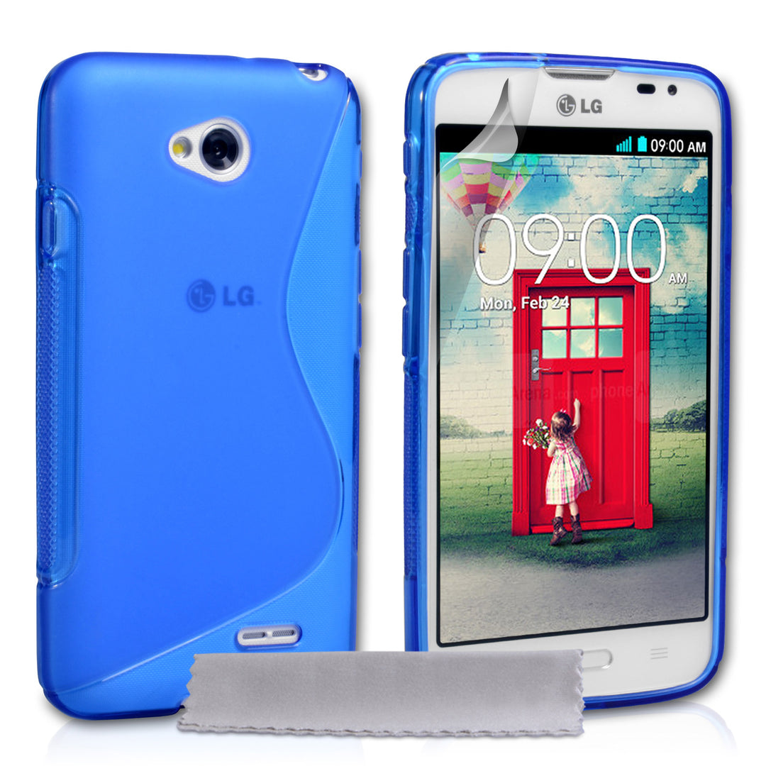 Caseflex LG L70 Silicone Gel S-Line Case - Blue