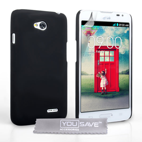 YouSave Accessories LG L70 Hard Hybrid Case - Black