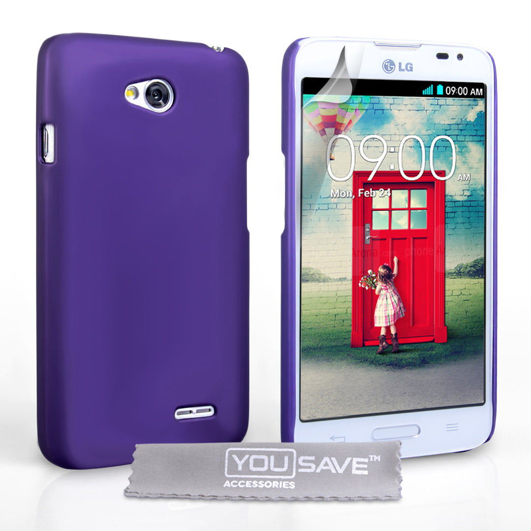 YouSave Accessories LG L70 Hard Hybrid Case - Purple