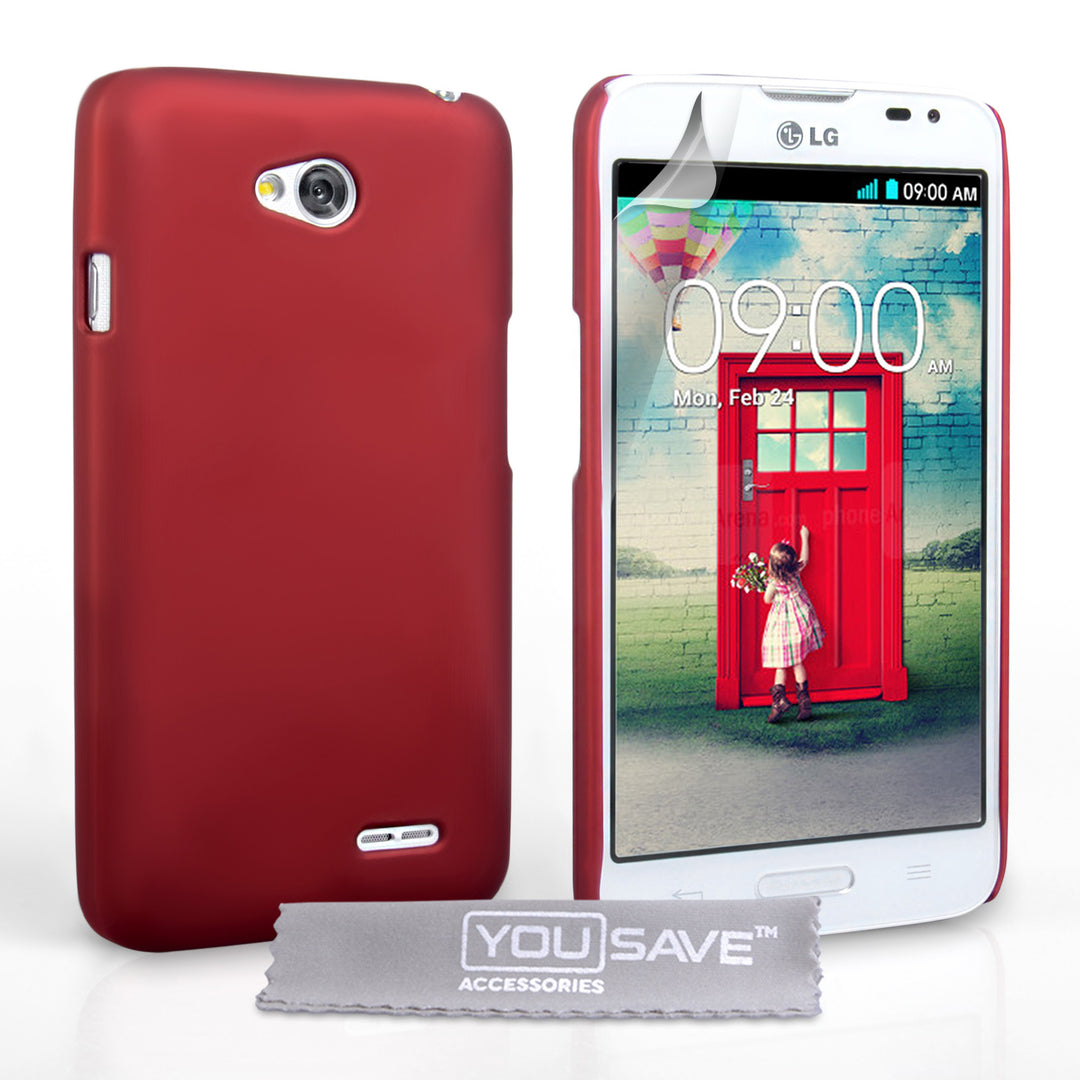 YouSave Accessories LG L70 Hard Hybrid Case - Red