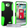 Yousave Accessories LG L70 Tough Mesh Combo Silicone Case - Green-Black