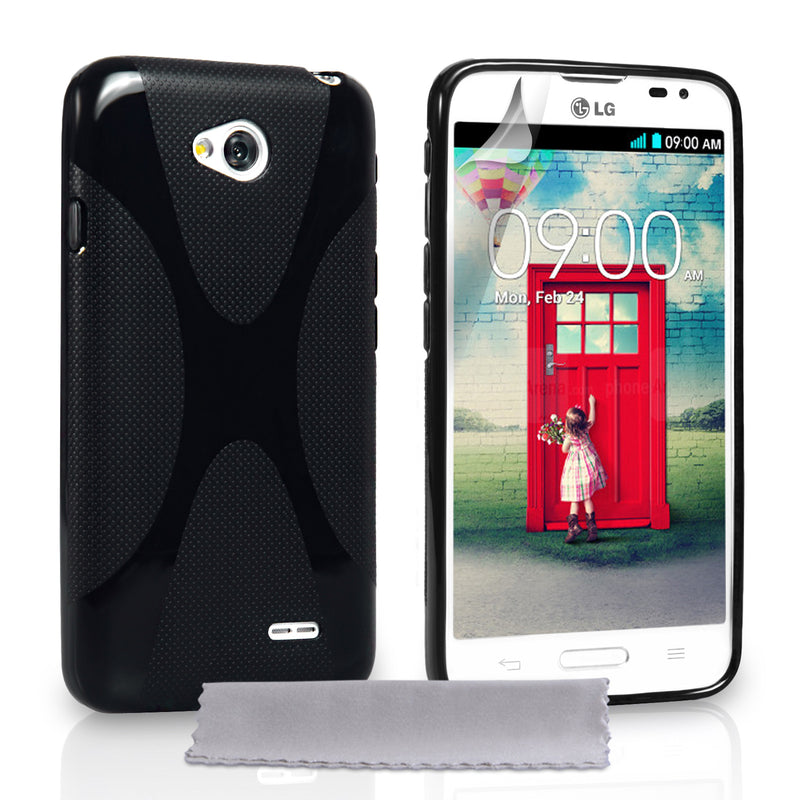 YouSave Accessories LG L90 Silicone Gel X-Line Case - Black