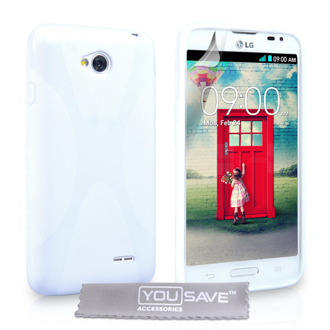 YouSave Accessories LG L90 Silicone Gel X-Line Case - White
