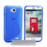 Caseflex LG L90 Silicone Gel S-Line Case - Blue