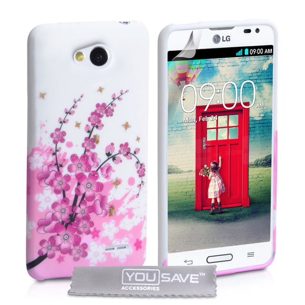 YouSave Accessories LG L90 Floral Bee Silicone Gel Case