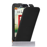 Caseflex LG L90 Real Leather Flip Case - Black