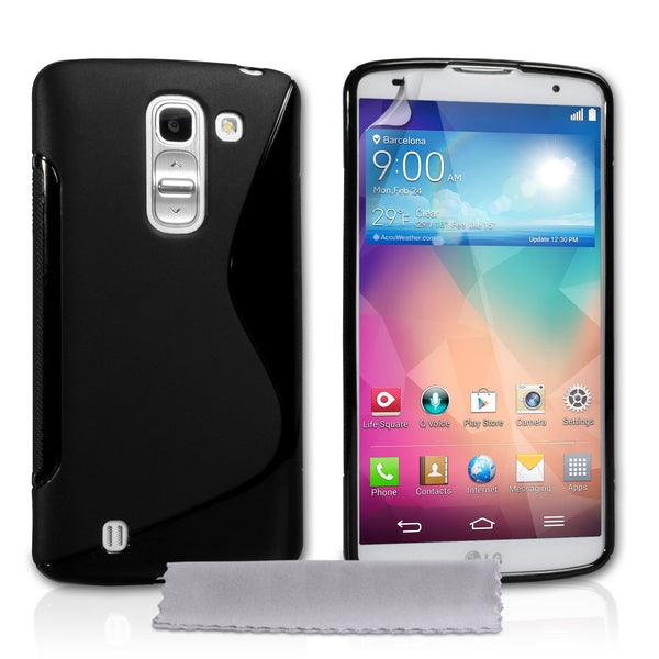 Caseflex LG G Pro 2 Silicone Gel S-Line Case - Black