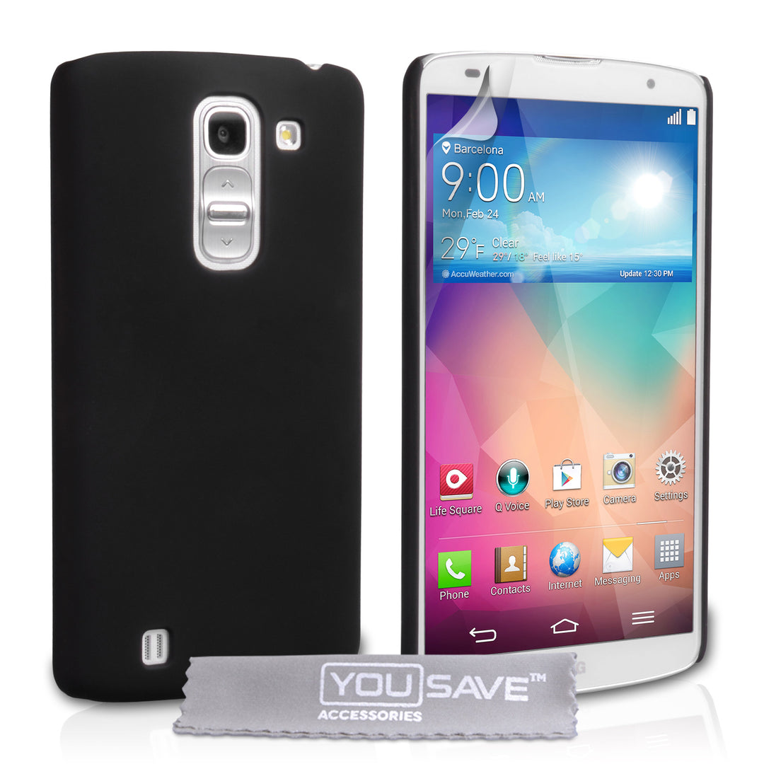 YouSave Accessories LG G Pro 2 Hard Hybrid Case - Black