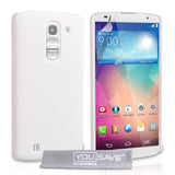 YouSave Accessories LG G Pro 2 Hard Hybrid Case - White