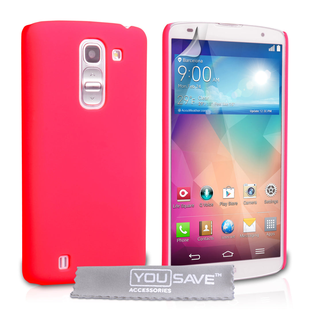 YouSave Accessories LG G Pro 2 Hard Hybrid Case - Hot Pink