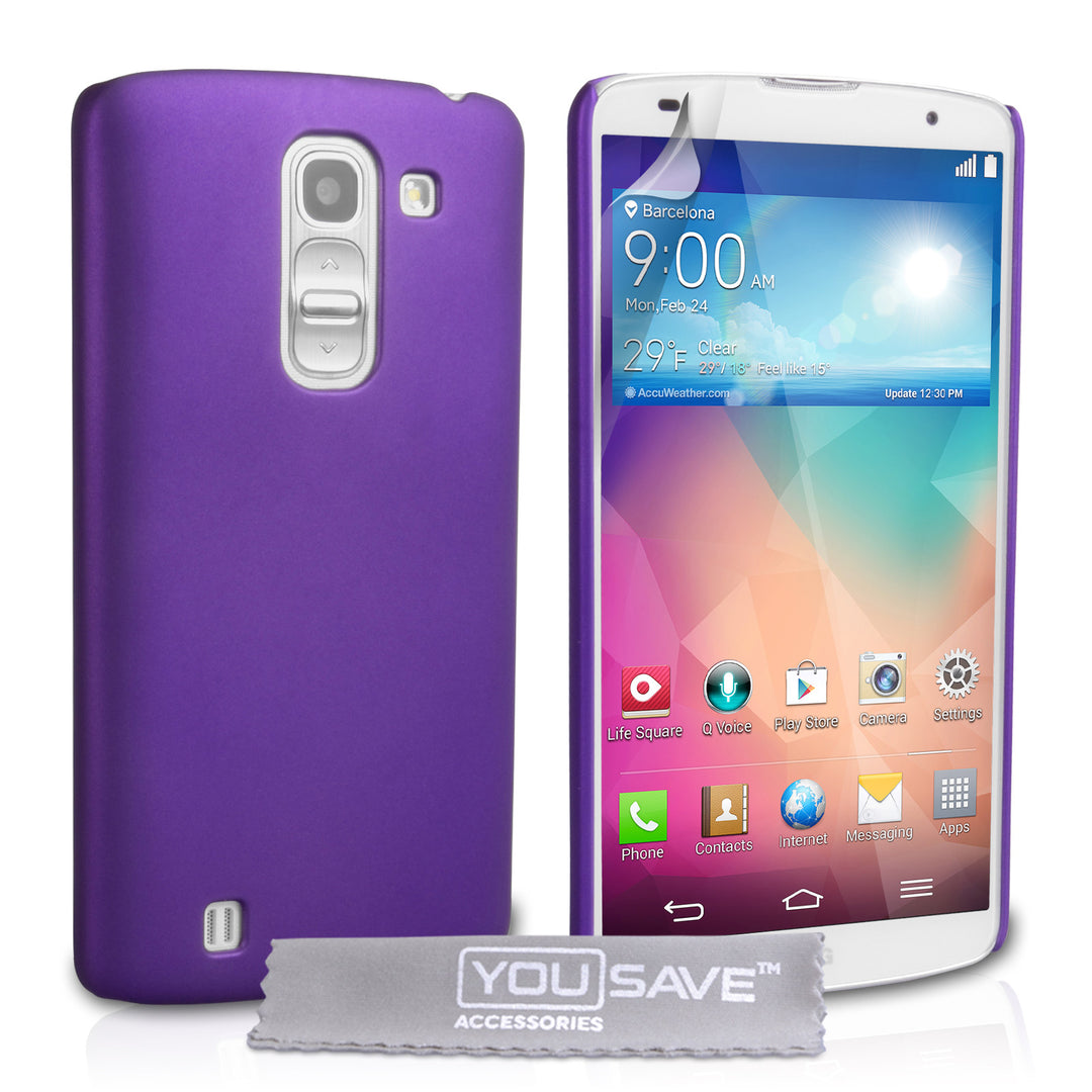 YouSave Accessories LG G Pro 2 Hard Hybrid Case - Purple