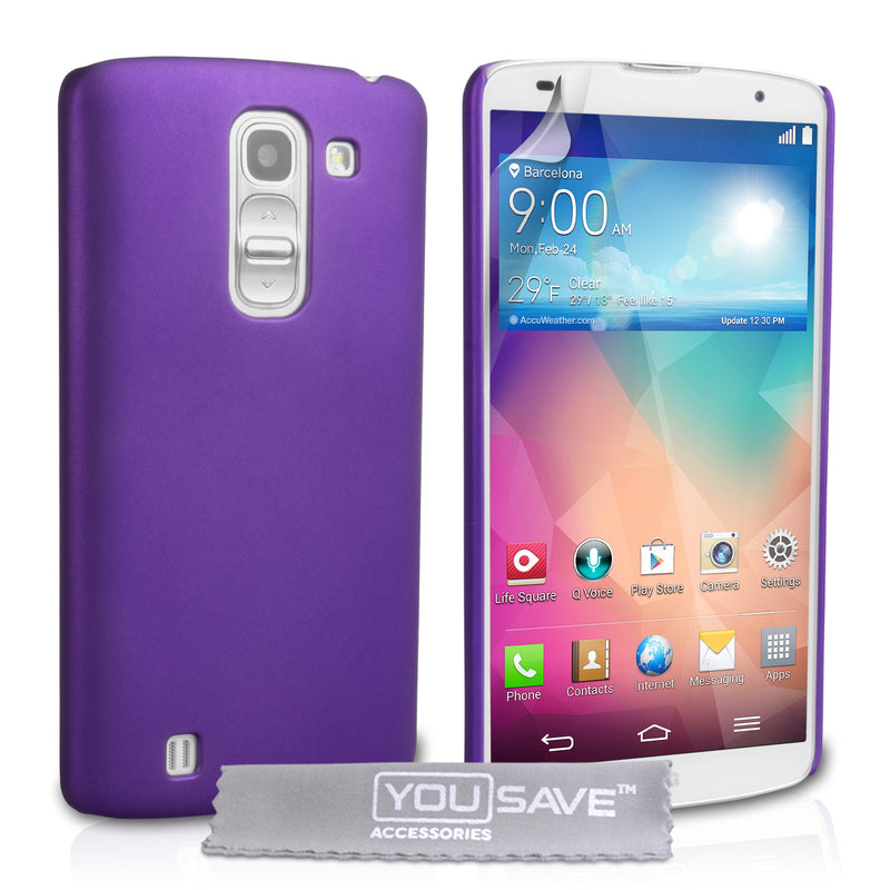 YouSave Accessories LG G Pro 2 Hard Hybrid Case - Purple
