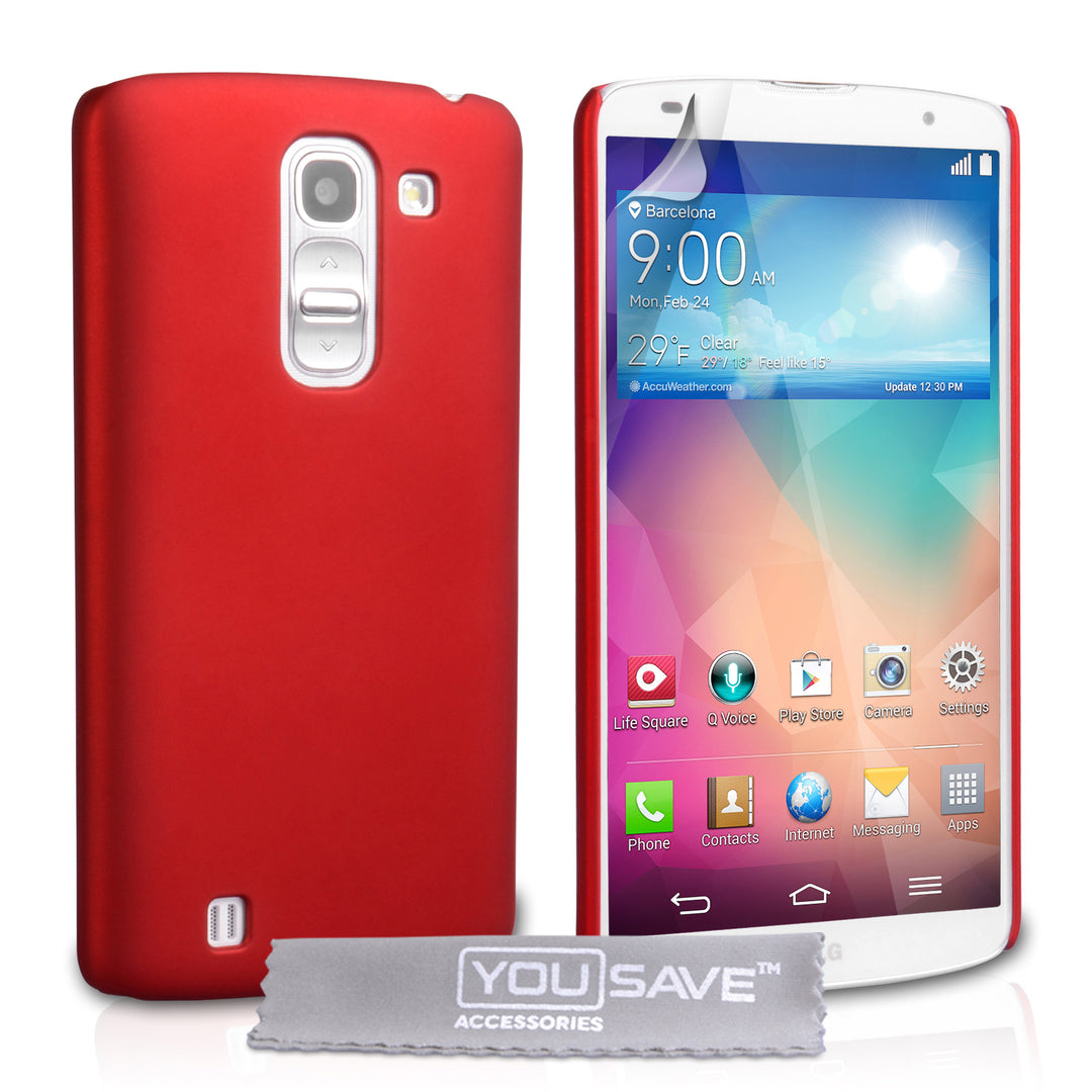 YouSave Accessories LG G Pro 2 Hard Hybrid Case - Red