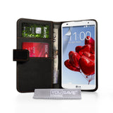 YouSave Accessories LG G Pro 2 Leather-Effect Wallet Case - Black