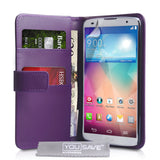 YouSave Accessories LG G Pro 2 Leather-Effect Wallet Case - Purple