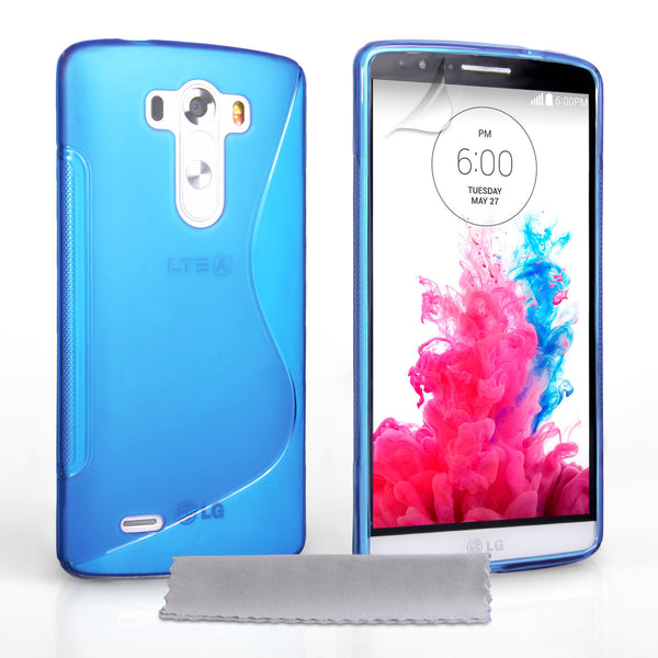 Caseflex LG G3 Silicone Gel S-Line Case - Blue