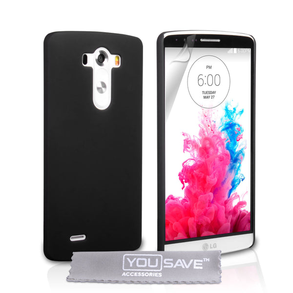 YouSave Accessories LG G3 Hard Hybrid Case - Black