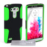 Yousave Accessories LG G3 Tough Mesh Combo Silicone Case - Green-Black