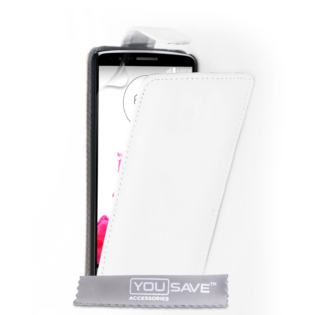 YouSave Accessories LG G3 Leather-Effect Flip Case - White
