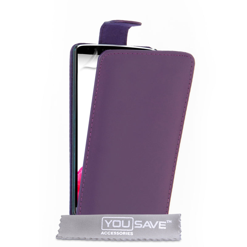 YouSave Accessories LG G3 Leather-Effect Flip Case - Purple