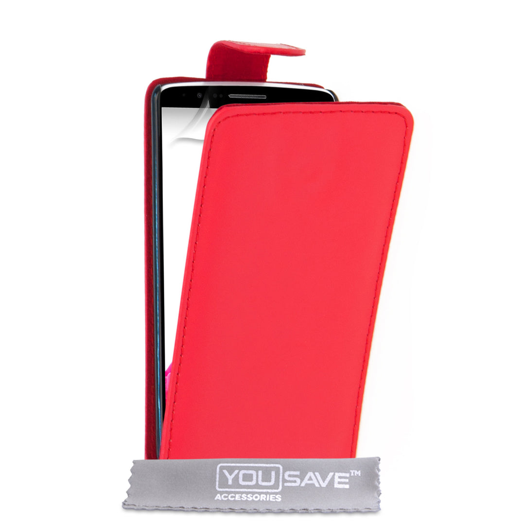 YouSave Accessories LG G3 Leather-Effect Flip Case - Red