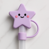 Lilac Star Straw Cover Topper