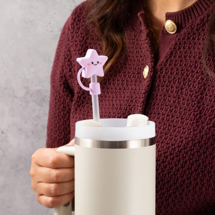 Lilac Star Straw Cover Topper