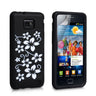 Yousave Accessories Samsung Galaxy S2 Flower Silicone Case - Black