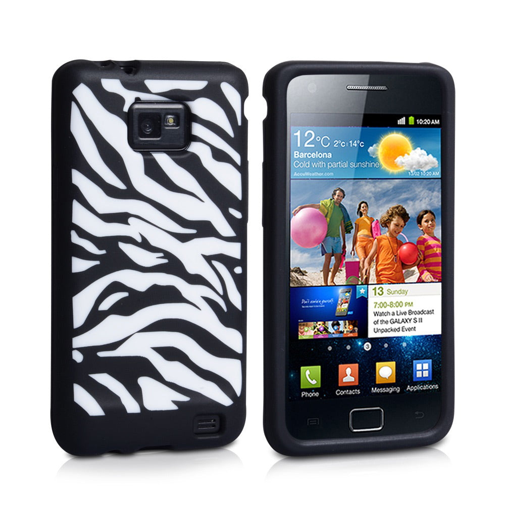YouSave Accessories Samsung Galaxy S2 Zebra Silicone Case