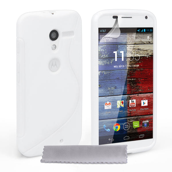 Caseflex Motorola Moto X Silicone Gel S-Line Case - White