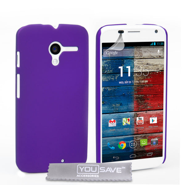 YouSave Accessories Motorola Moto X Hard Hybrid Case - Purple