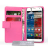 Motorola Moto X Leather-Effect Wallet Case - Hot Pink