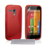 Caseflex Motorola Moto G Silicone Gel S-Line Case - Red