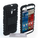 YouSave Accessories Motorola Moto X Stand Combo Case - Black