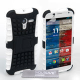 YouSave Accessories Motorola Moto X Stand Combo Case - White