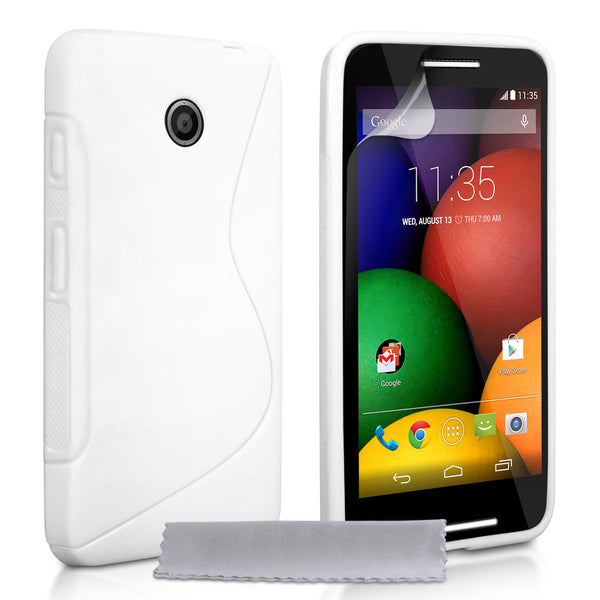 Caseflex Motorola Moto E Silicone Gel S-Line Case - White