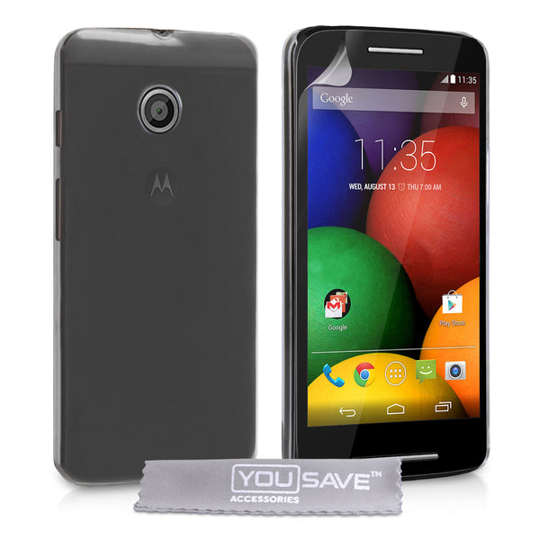 YouSave Accessories Motorola Moto E Hard Case - Crystal Clear